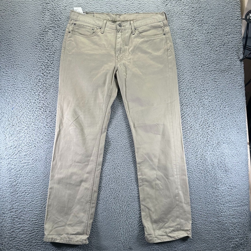 Levi's 514 Pant Mens 36x32 Brown Cotton Chino Straight Business Preppy Office